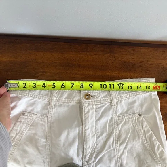 Anthropologie Cream Wide-Leg Utility Pants - Picture 7 of 8